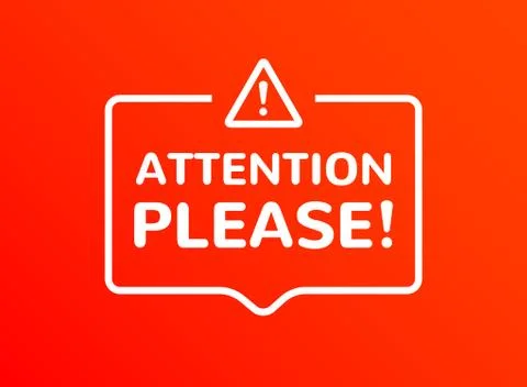 Attention vector information announcement. Important attention please alert Stock Illustration