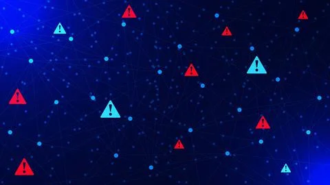 Attention warning with exclamation mark. Illustrazione stock