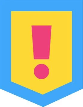 Attention, warning flat icon Stock Illustration