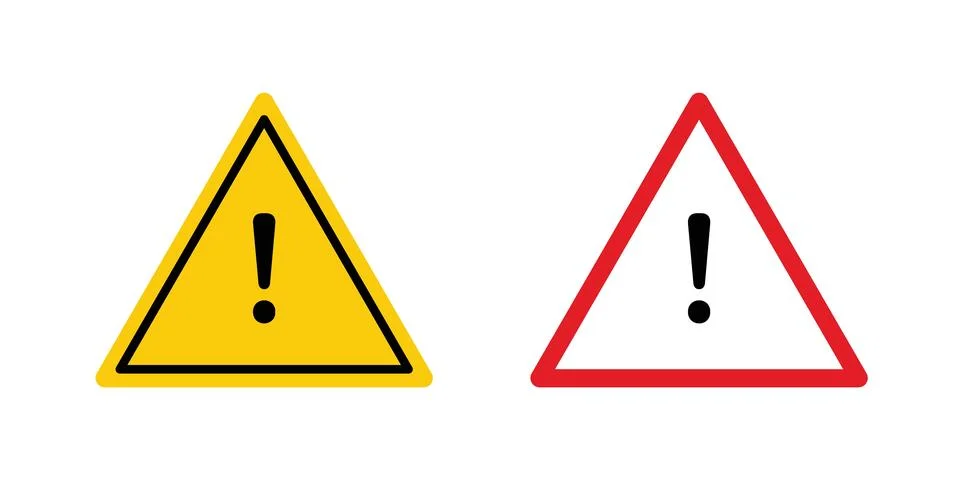 Attention warning sign for web projects Stock Illustration