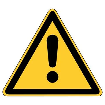 Attention, warning, warning triangle, exclamation mark - sign, triangle sign Stock Illustration
