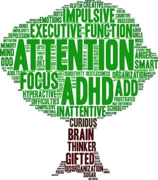 Attention Word Cloud Stock-Illustration