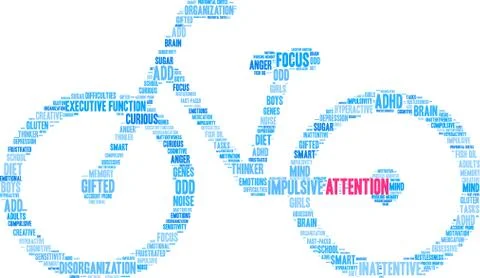 Attention Word Cloud Ilustração Stock