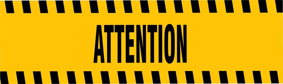 Attention working strip Stock Illustration