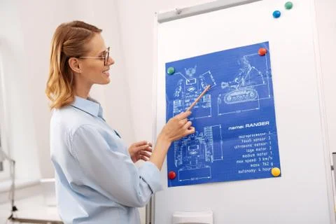Attentive engineer representing the tech project in the office Foto stock