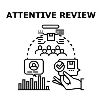 Attentive review process for quality control and feedback 스톡 일러스트