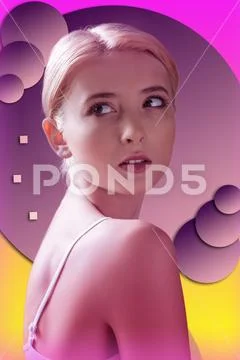Attentive smart woman looking for self perfection Stock Photos