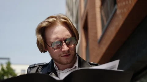 An attentive student studies the material for the session. Stock Footage 247388999