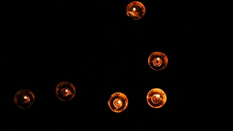 Attenuation of the candles Stock Footage 116875865