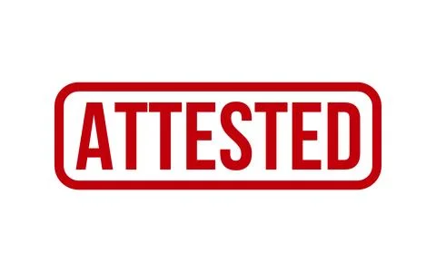 Attested Rubber Stamp Seal Vector Stock Illustration