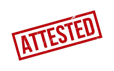 Attested Rubber Stamp Seal Vector Stock Illustration