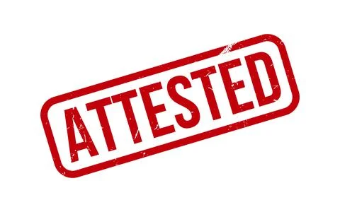 Attested Rubber Stamp Seal Vector Stock Illustration