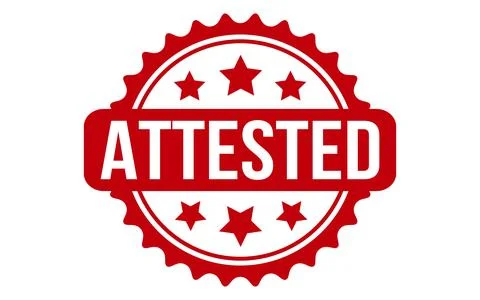 Attested Rubber Stamp Seal Vector Stock Illustration