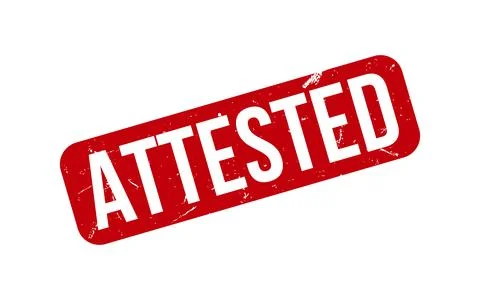 Attested Rubber Stamp Seal Vector Stock Illustration