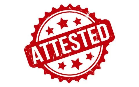 Attested Rubber Stamp Seal Vector Stock Illustration