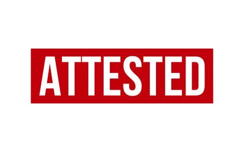 Attested Rubber Stamp Seal Vector Stock Illustration
