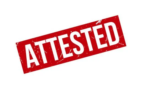 Attested Rubber Stamp Seal Vector Stock Illustration