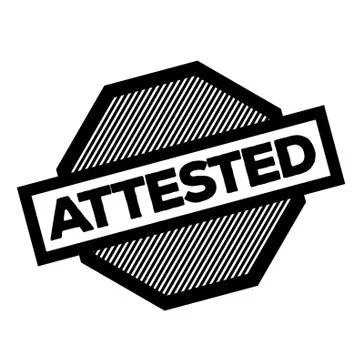 Attested stamp on white Stock Illustration
