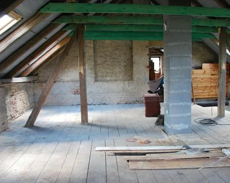 Attic construction Stock Photos