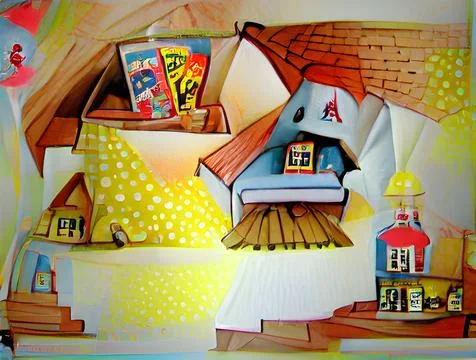 In the attic Illustrazione stock