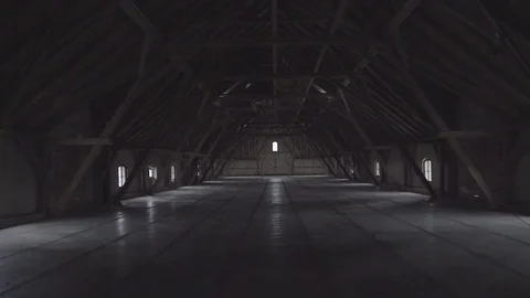 Attic of an old farmer house #3 Stock Footage 80279310