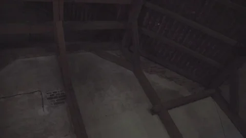 Attic of an old farmer house #3 Stock Footage 80279357