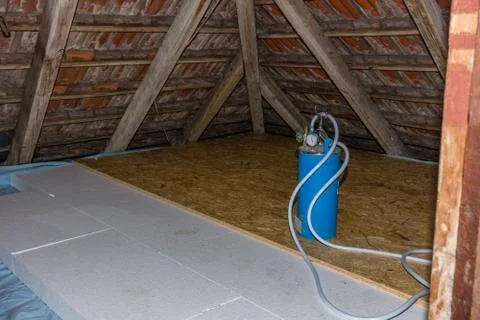 Attic renovation Stock-Fotos
