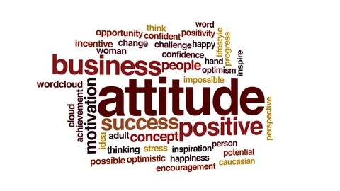Attitude animated word cloud, text design animation. Stock Footage 71482767