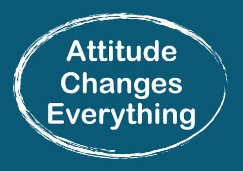 Attitude Changes Everything Quote phrase Stock-Illustration