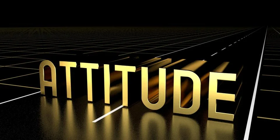 Attitude concept, road - 3D rendering Stock Illustration