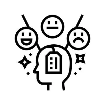 Attitude consumer behavior line icon vector illustration Stock Illustration