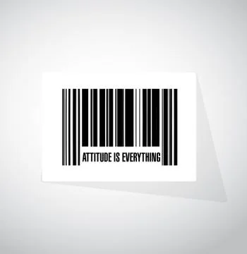 Attitude is everything barcode sign concept 스톡 일러스트