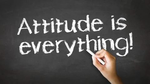 Attitude is everything chalk illustration Illustrazione stock