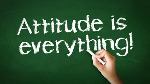 Attitude is everything chalk illustration Stock Photos