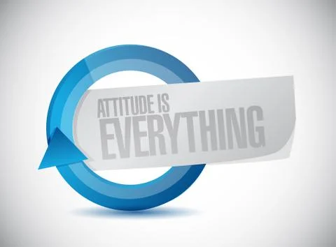 Attitude is everything cycle sign concept Stock Illustration