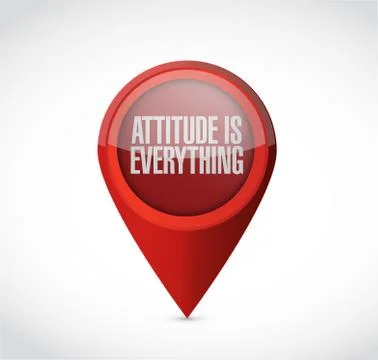 Attitude is everything pointer sign concept Stock Illustration