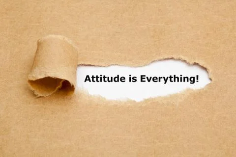 Attitude is Everything Torn Paper Concept Stock-Fotos