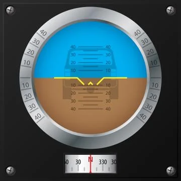 Attitude indicator design Stock Illustration