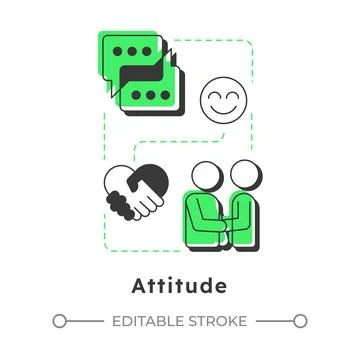 Attitude modern linear concept icon Stock Illustration