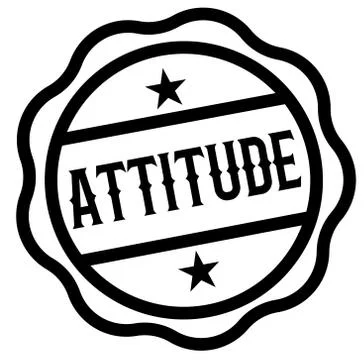 ATTITUDE stamp on white Stock Illustration