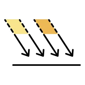 Attract sun rays icon color outline vector 스톡 일러스트