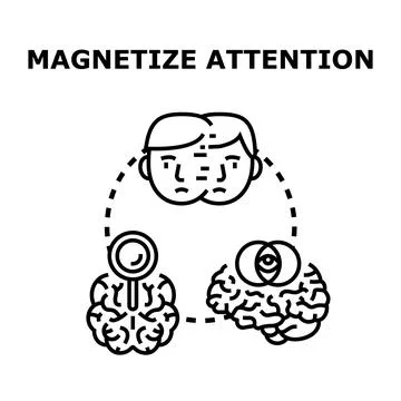 Attracting attention and engaging mind concept illustration Stock Illustration