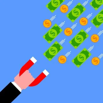 Attracting business Illustrazione stock