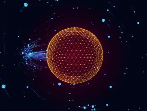 Attracting Network Gravity Stock Footage 99965400