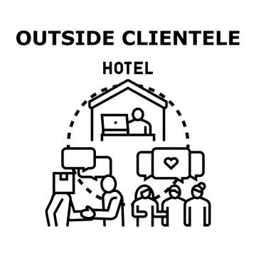 Attracting outside clientele for a business Ilustración de archivo