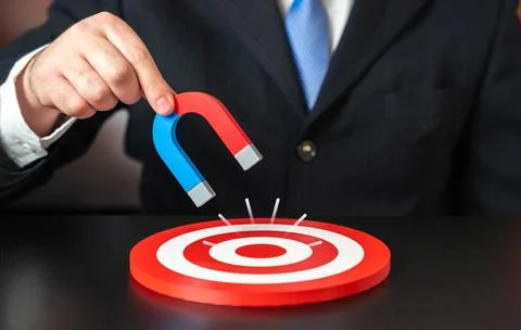 Attracting your target audience. Bringing you closer to your goal. A busine.. Stock Photos