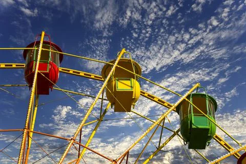Attraction (carousel) ferris wheel Stock Photos