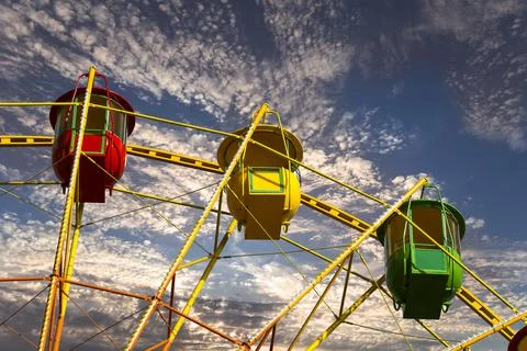Attraction (carousel) ferris wheel Stock Photos