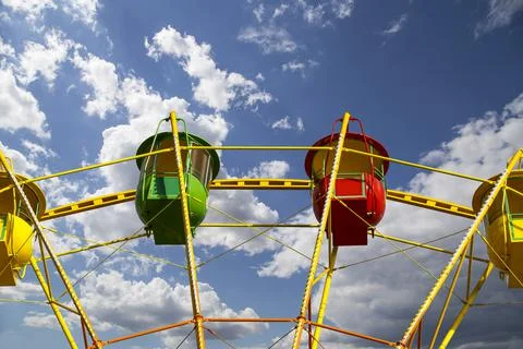 Attraction (carousel) ferris wheel Stock Photos