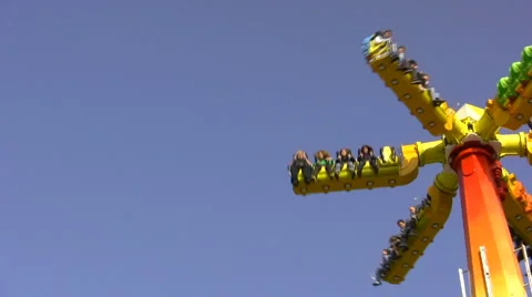 Attraction on a fair in bleed Stock-Footage 4415993